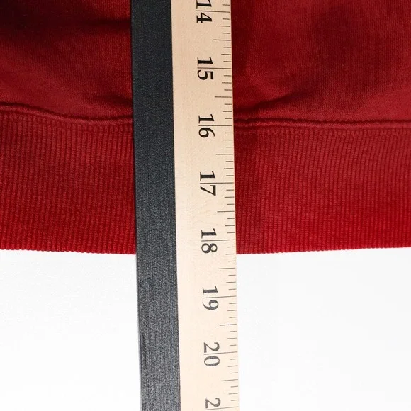 Ed Hardy Sweatshirt Womens L Cropped Koi FIsh Print Hoodie Red Long Sleeve Fit - Picture 10 of 10